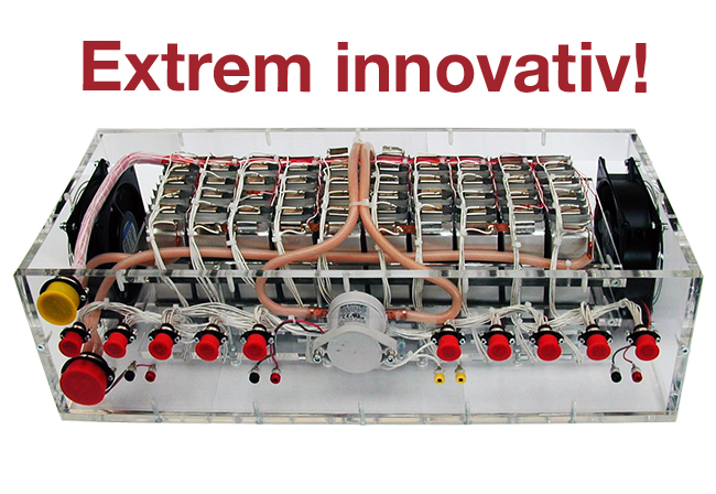 Bild eines KERS aus einem Formel 1-Rennwagen, Bild-Unterschrift: Extrem innovativ